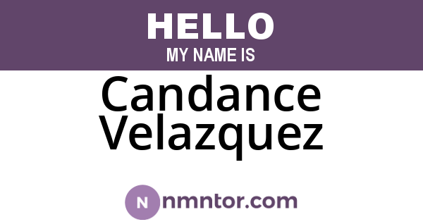 Candance Velazquez