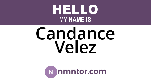 Candance Velez