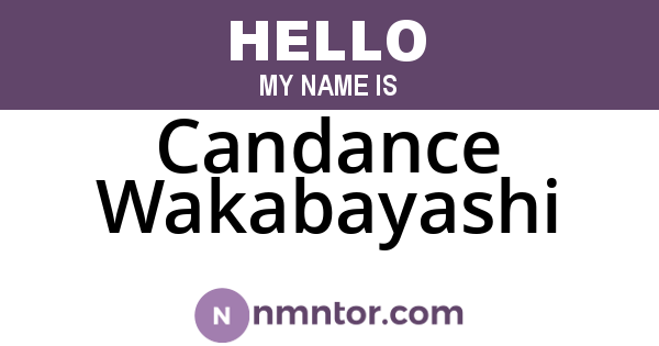 Candance Wakabayashi