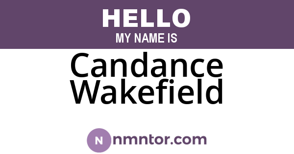 Candance Wakefield