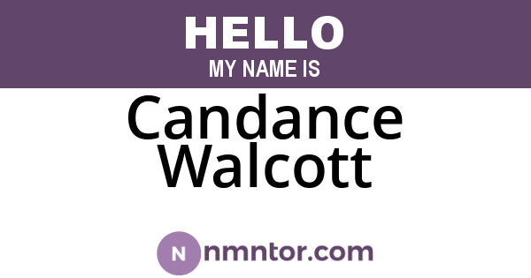 Candance Walcott