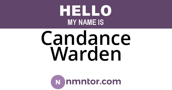 Candance Warden