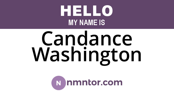 Candance Washington