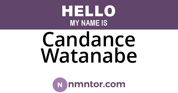 Candance Watanabe