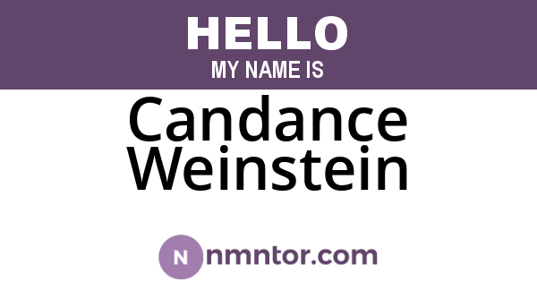 Candance Weinstein