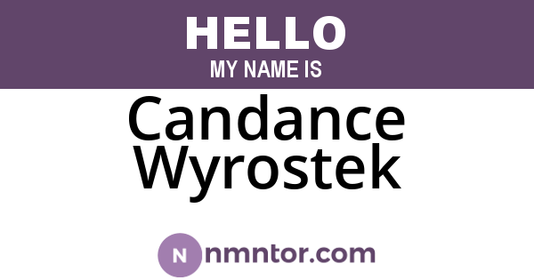 Candance Wyrostek