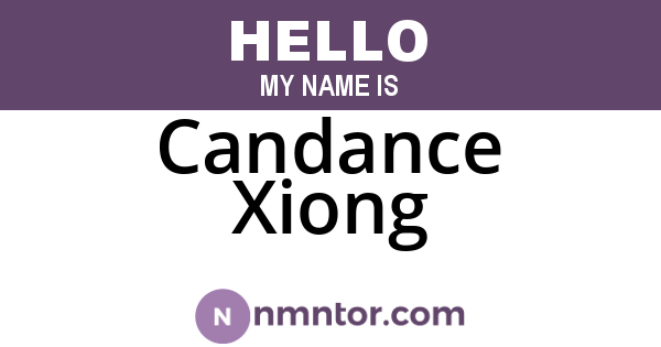 Candance Xiong