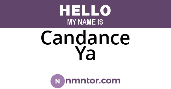 Candance Ya