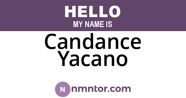 Candance Yacano