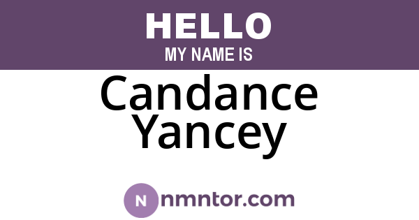 Candance Yancey