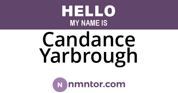 Candance Yarbrough