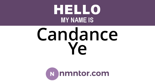 Candance Ye