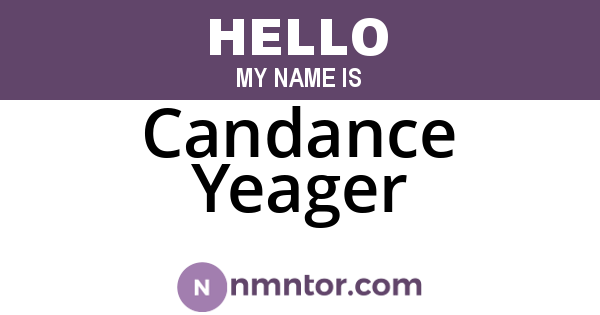 Candance Yeager