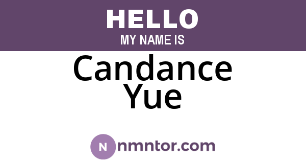 Candance Yue