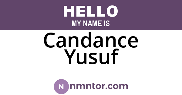 Candance Yusuf