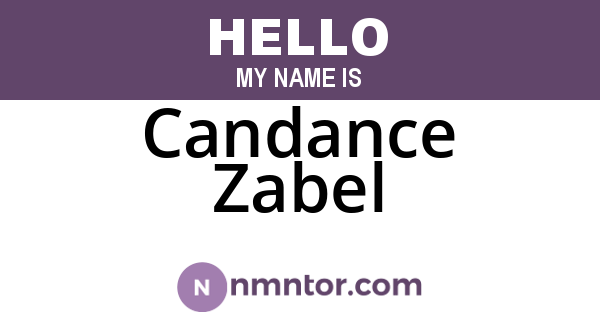 Candance Zabel