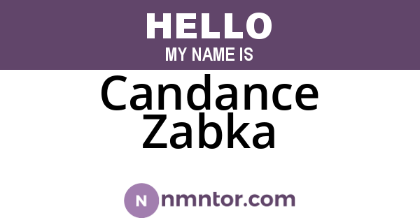 Candance Zabka
