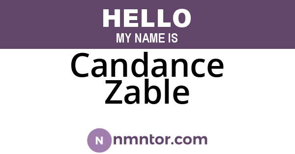 Candance Zable