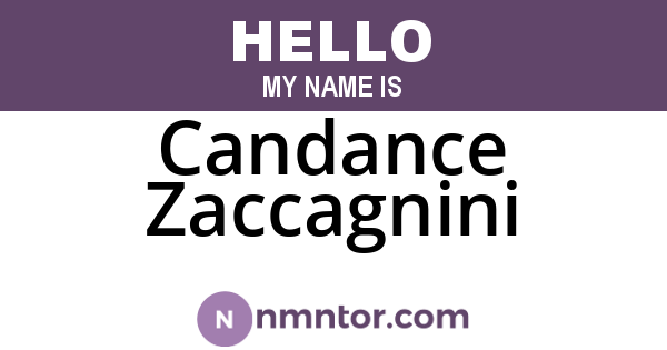 Candance Zaccagnini