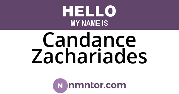 Candance Zachariades