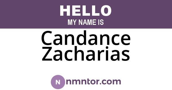 Candance Zacharias