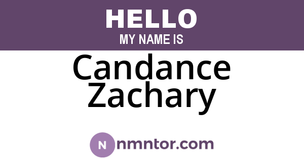 Candance Zachary