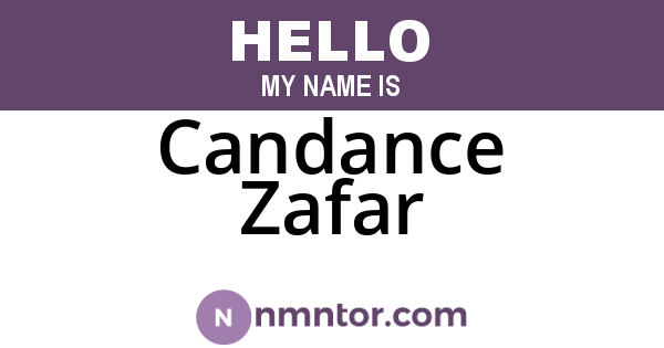 Candance Zafar
