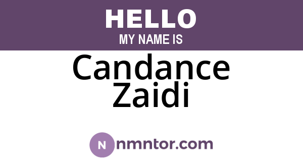 Candance Zaidi