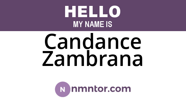 Candance Zambrana