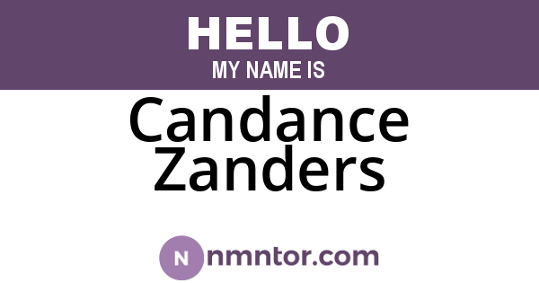 Candance Zanders