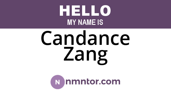 Candance Zang