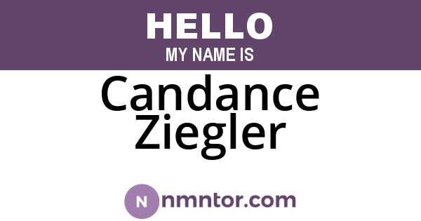 Candance Ziegler