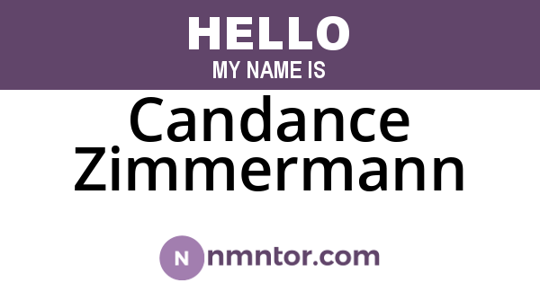 Candance Zimmermann