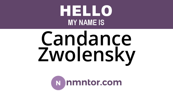 Candance Zwolensky
