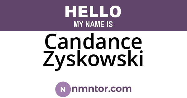 Candance Zyskowski