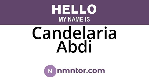 Candelaria Abdi