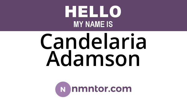 Candelaria Adamson