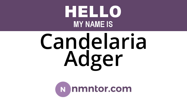 Candelaria Adger