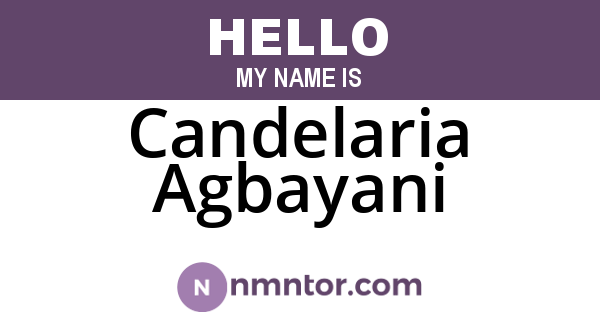 Candelaria Agbayani