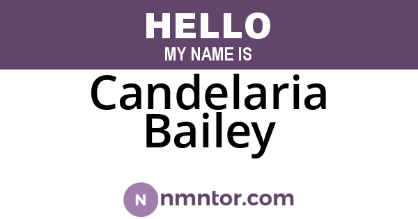 Candelaria Bailey