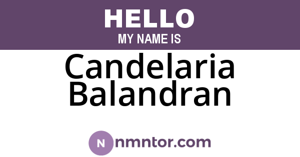 Candelaria Balandran