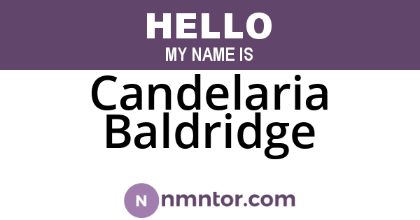 Candelaria Baldridge