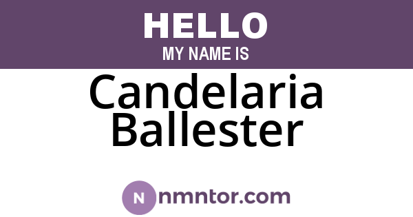 Candelaria Ballester