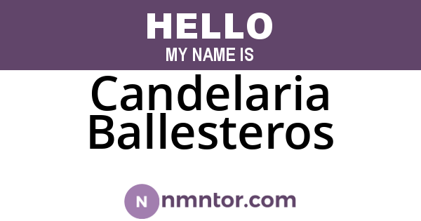 Candelaria Ballesteros