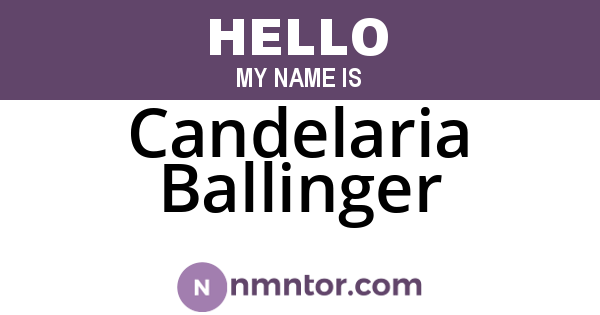 Candelaria Ballinger