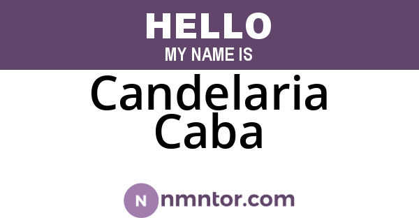 Candelaria Caba