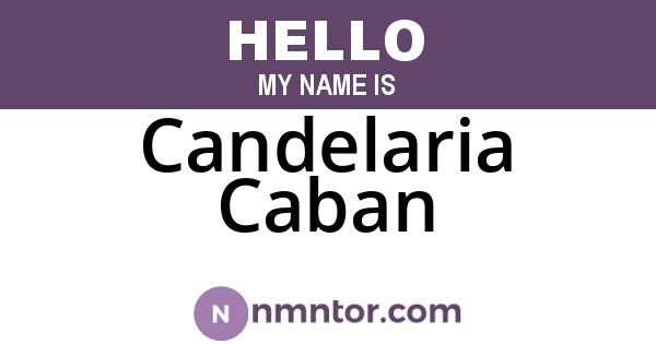 Candelaria Caban