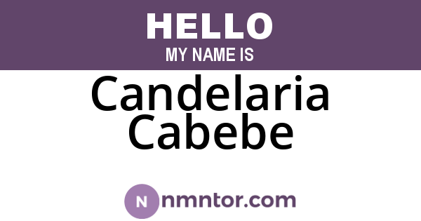 Candelaria Cabebe