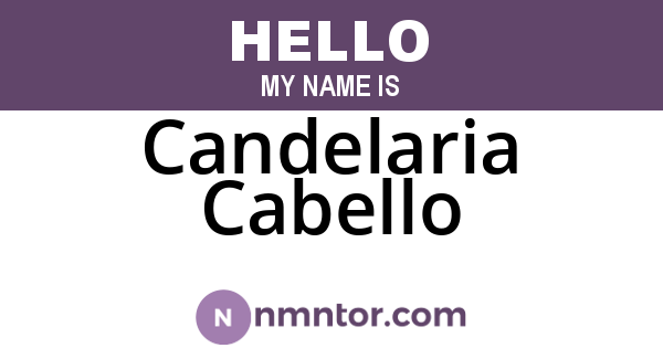 Candelaria Cabello