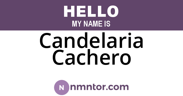 Candelaria Cachero